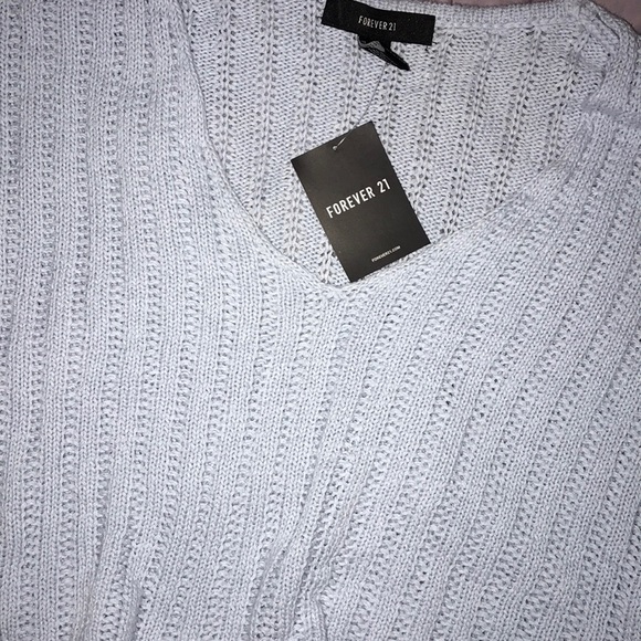 Baby Blue Cropped Sweater - Picture 2 of 2